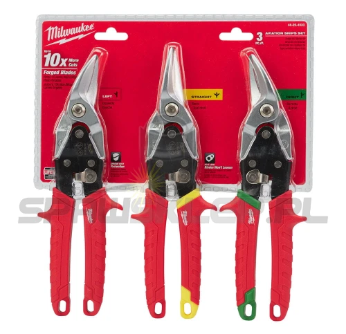 Zestaw nożyc do metalu 3 szt MILWAUKEE 48224533