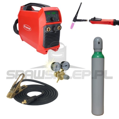 FRONIUS Artis 210 + przewód TIG THP 180 G 8m + korpus TIG TTB 220P + butla Ar + reduktor + wąż gazowy