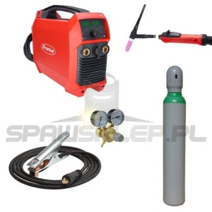 FRONIUS Artis 170 + przewód TIG THP 180 G 4m + korpus TIG TTB 220P + przewód masowy + wąż gazowy  + butla Ar + reduktor