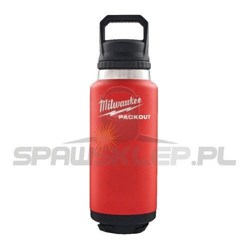 Butelka termiczna czerwona, termos Milwaukee 1065 ml PACKOUT 4932493467
