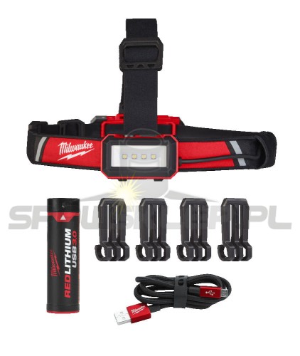 Latarka czołowa akumulatorowa MILWAUKEE L4 HLRP-301 USB 600 lm 4933479767