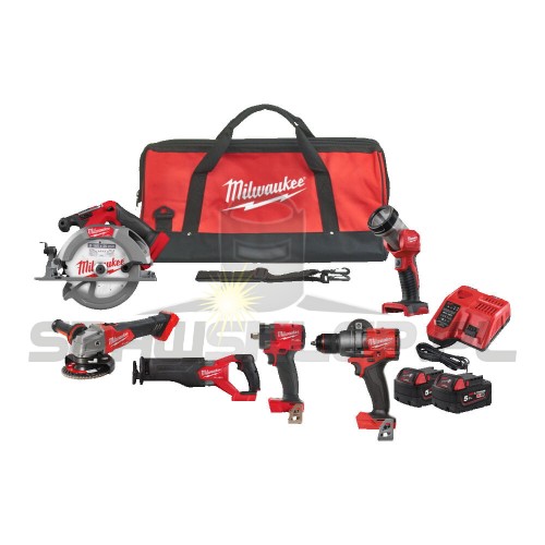 Zestaw POWERPACK narzędzi akumulatorowych Milwaukee M18 FPP6H3-502B 4933498659