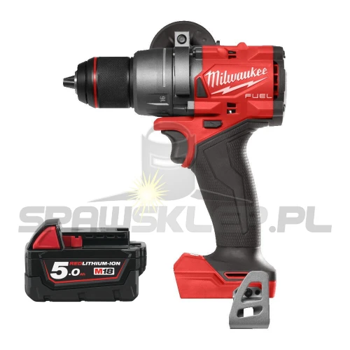 Wiertarko-wkrętarka akumulatorowa bez udaru MILWAUKEE M18FDD3-0 158 Nm 4933498059 + akumulator M18B5 5Ah