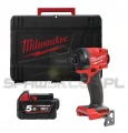 Zakrętarka udarowa akumulatorowa 1/4 HEX 226 Nm M18FID3-0X MILWAUKEE 4933479864 + akumulator M18B5 5Ah