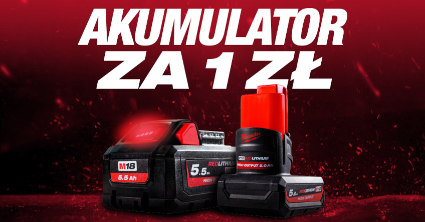 Promocja Milwaukee - odbierz akumulator za 1 zł